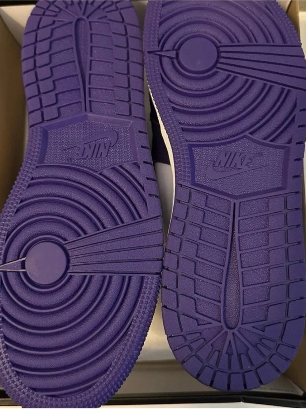 Nike Air Jordan 1 Mid Sneakers - White, Purple & Black